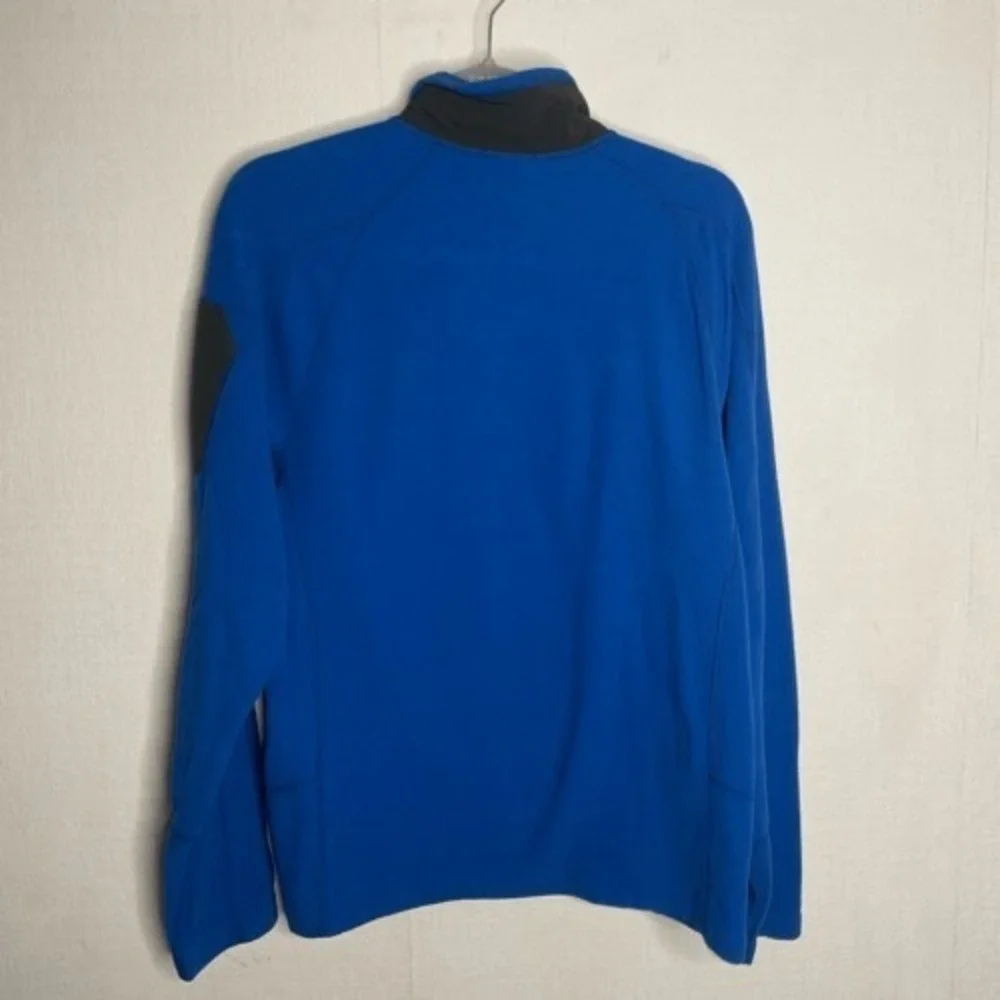 The North Face Flashdry Blue‎ Fleece 1/4 Zip Mockneck Sweater Men M El Salvador
